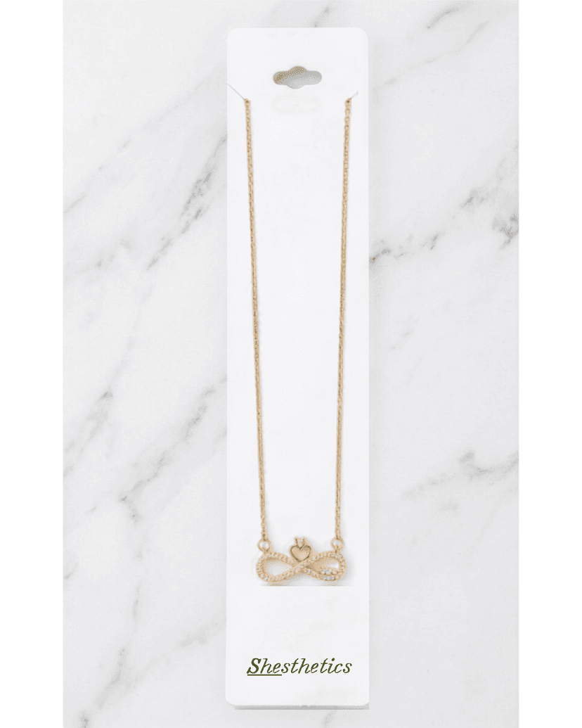 Gold Heart Infinity Pendant