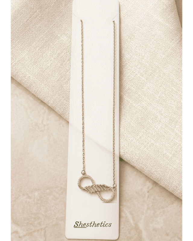 Gold Baguette Infinity Pendant