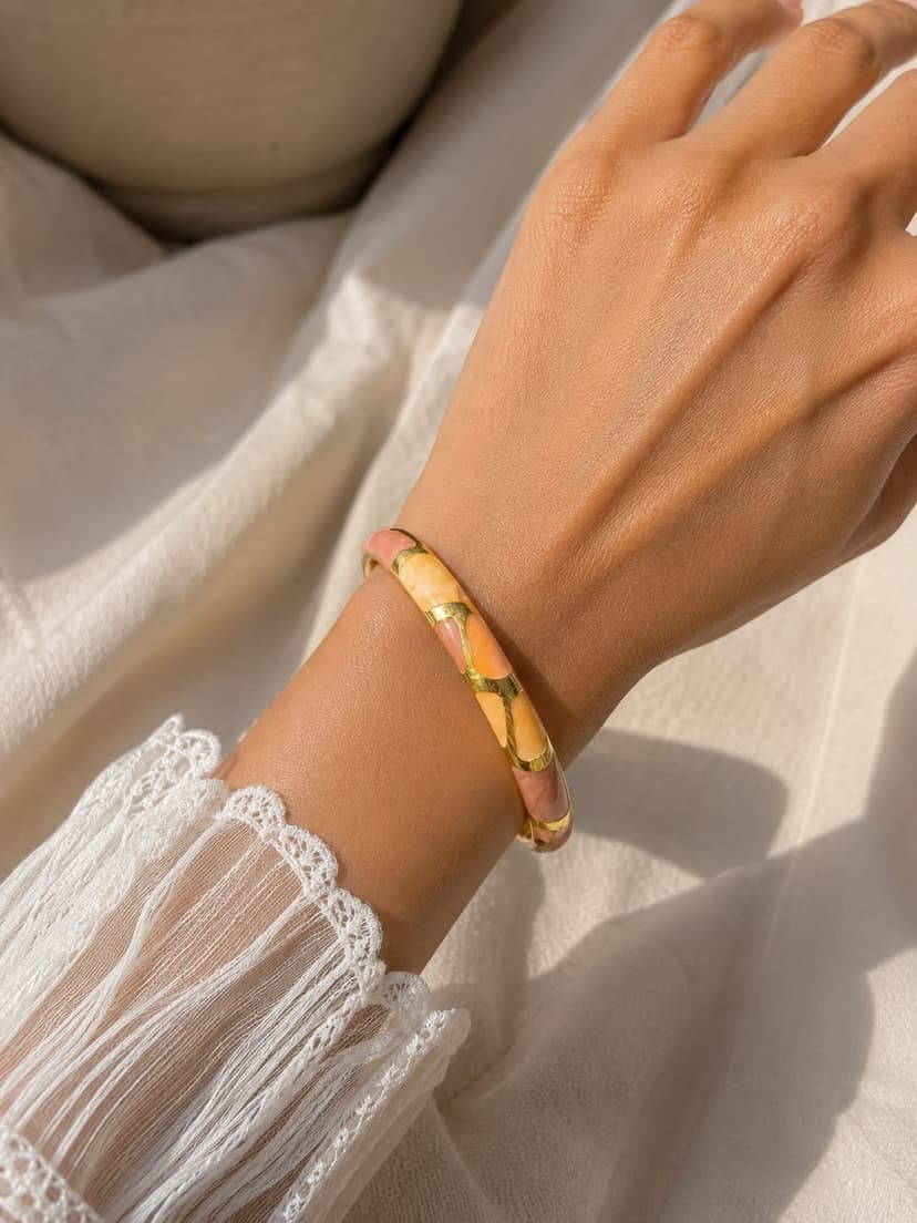 Multi Toned Gold Bangles
