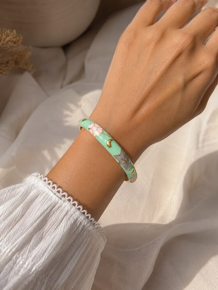 Mint-Green Multi Toned Bangle