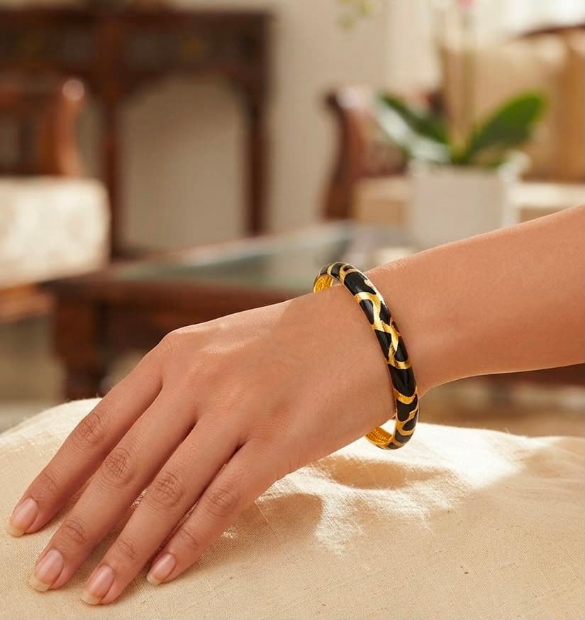 Black & Gold Multi tone Bangle